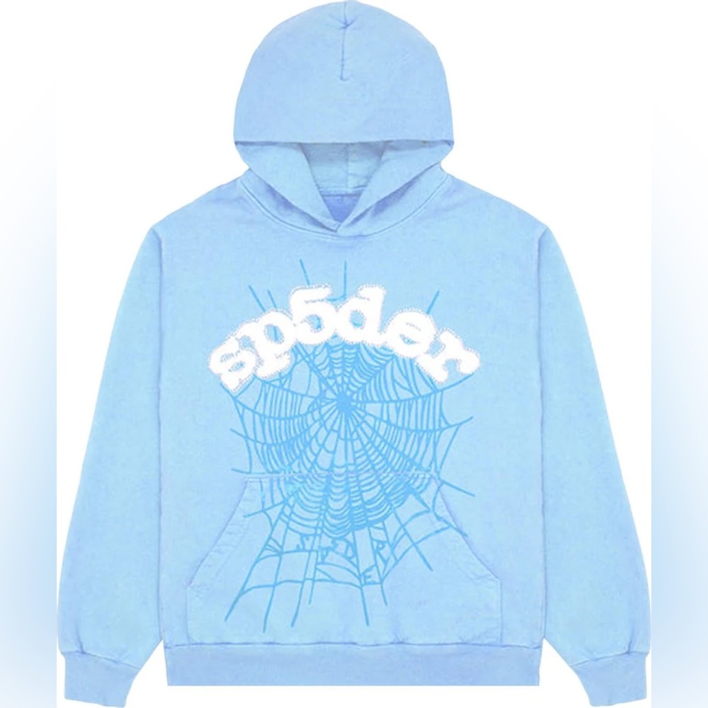 LIGHT BLUE SP5DER HOODIE